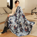 Luxury Silk Square Scarf Print Shawls