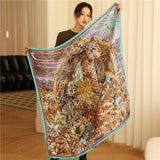 Square Scarf Silk Satin Print  Shawls