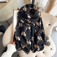 Print Pashmina Cashmere Shawls and Wraps Thick Warm