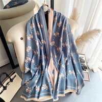 Print Pashmina Cashmere Shawls and Wraps Thick Warm