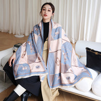 Print Pashmina Cashmere Shawls and Wraps Thick Warm