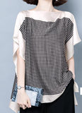 Women Blouses Short Sleeve Batwing Sleeve