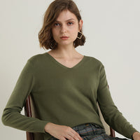 Women neck  Casual Sweater Candy Color Knitted