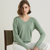 Women neck  Casual Sweater Candy Color Knitted