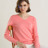 Women neck  Casual Sweater Candy Color Knitted