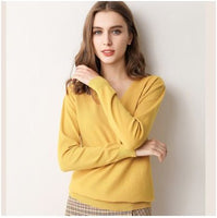 Women neck  Casual Sweater Candy Color Knitted