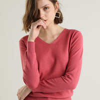 Women neck  Casual Sweater Candy Color Knitted